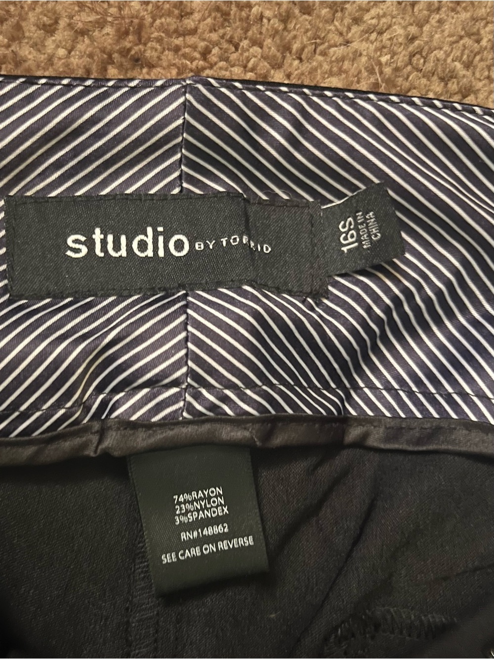 torrid Black Boot-Flare Dress Pants - Picture 3 of 3